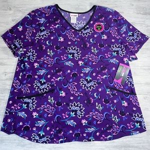 Scrubstar "Lovely Paisley" V-Neck Print Scrub Top